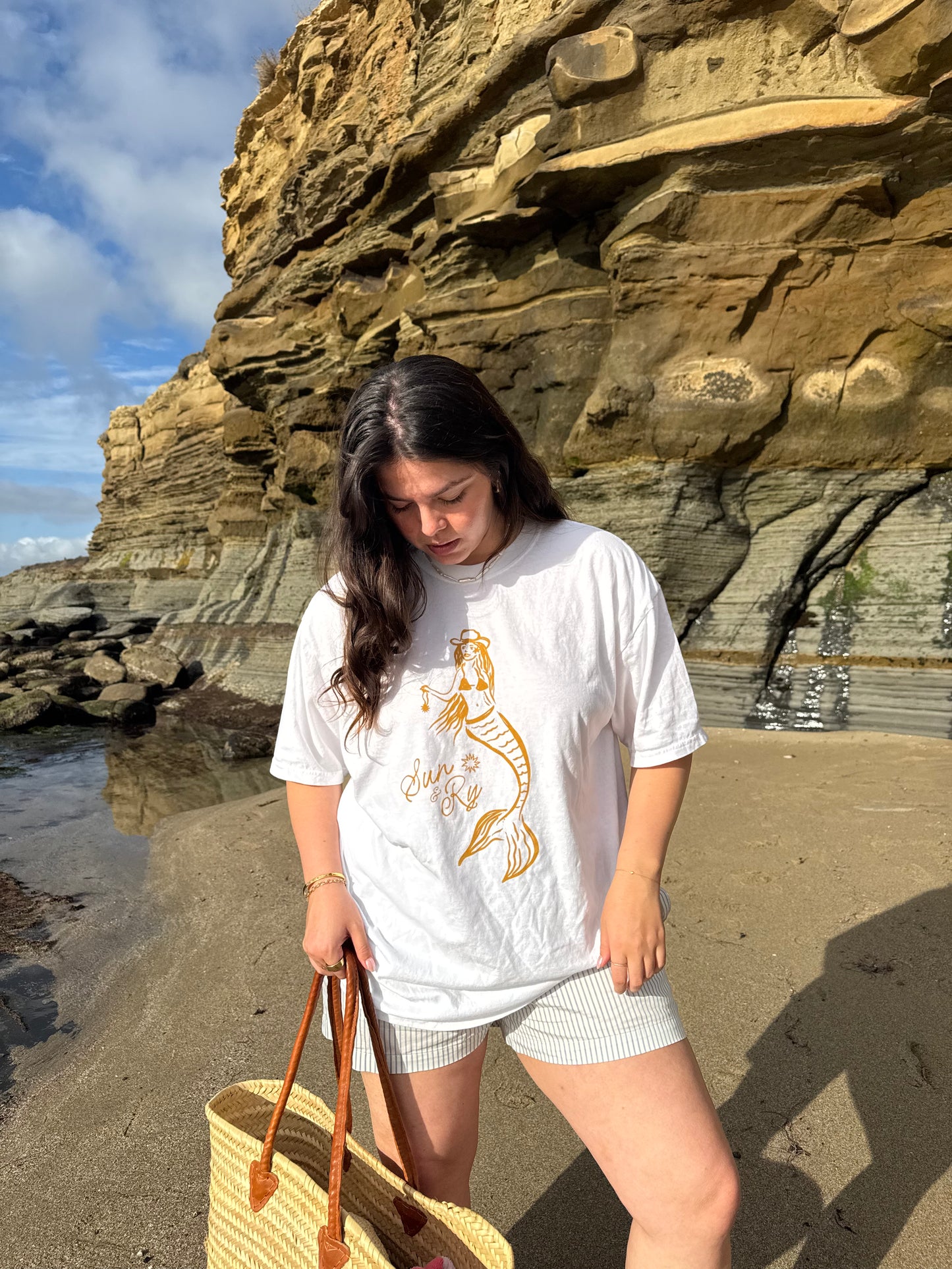 Mermaid Logo Tee | White