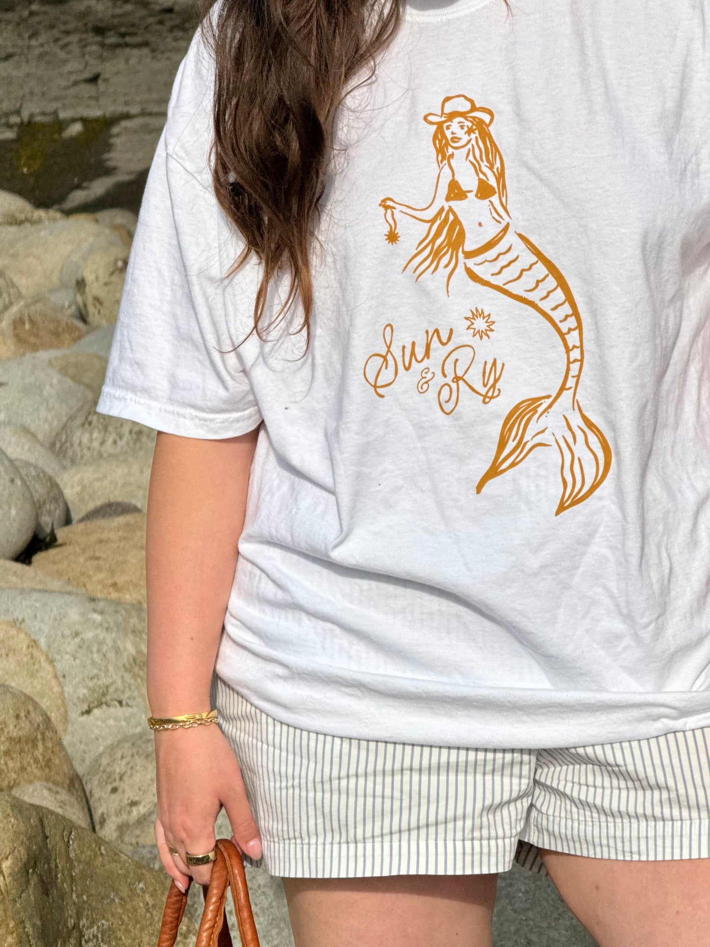 Mermaid Logo Tee | White
