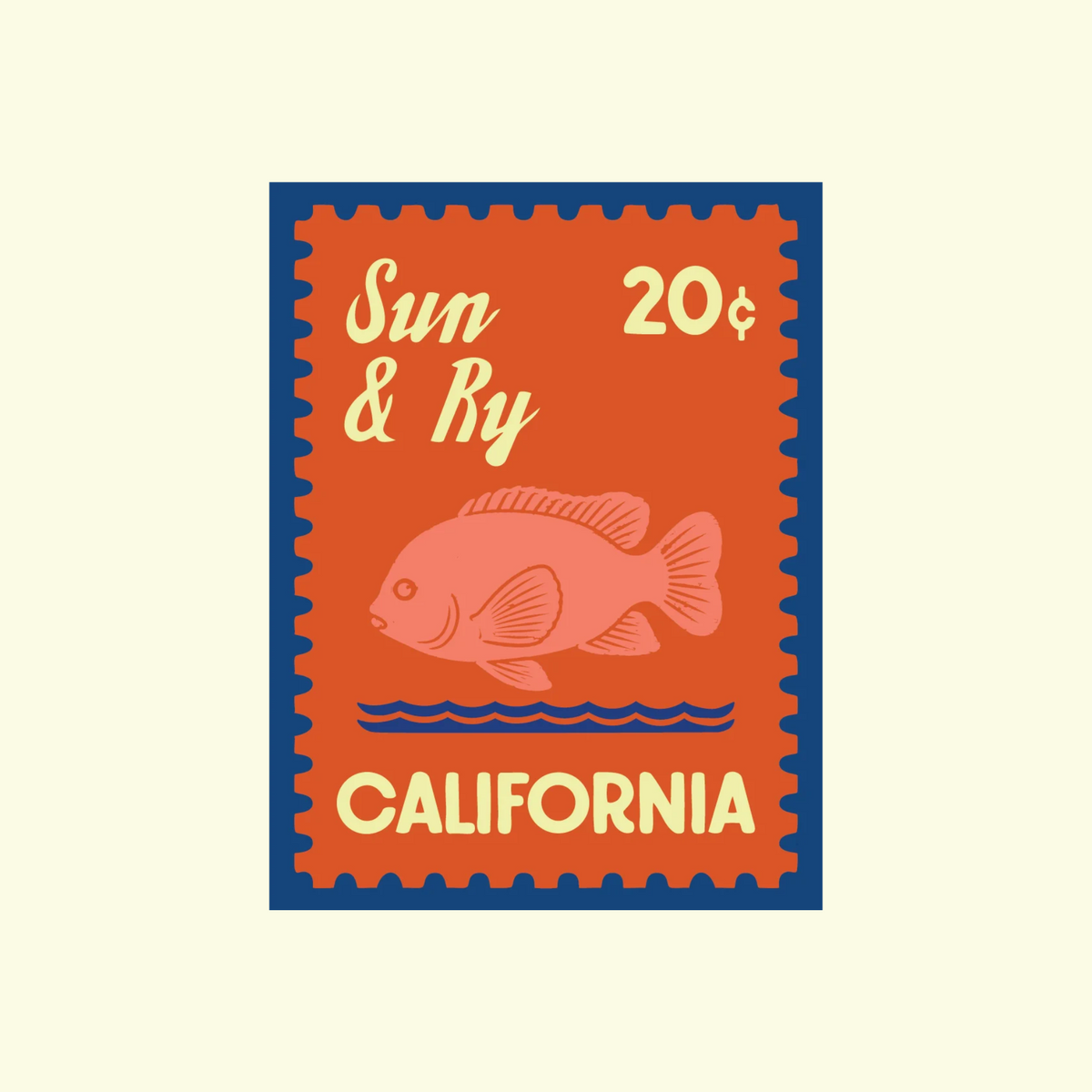 California Stamp Sticker